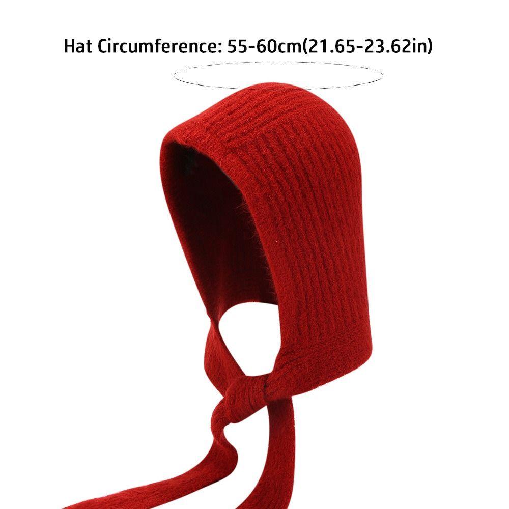 Thicken Warm Korean Ins Hood Scarf Windproof Ear Protection Hat Balaclava Hat  Autumn and Winter