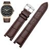 UNA Correa de Reloj de Cuero Genuino con Muesca para Calendario Perpetuo de Hombre CB0164-17E Correa de Piel de Vacuno CB0160-18A Correa de Pulsera Negra MarrónMN