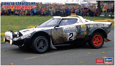Hasegawa Lancia Stratos HF 1979 RAC Rally Plastikový model 20598 1/24
