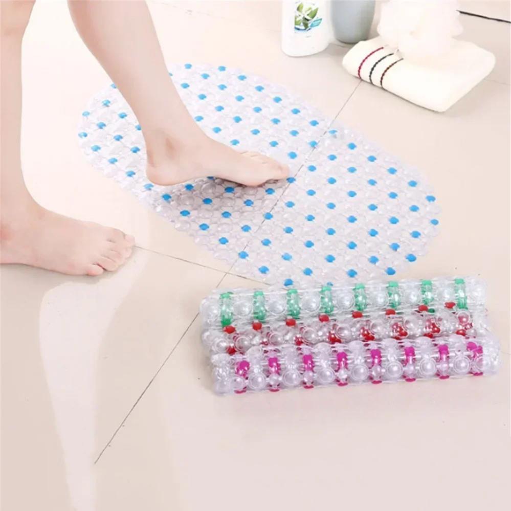 Hot PVC Anti-skid Bath Mats Soft Anti-slip Shower Mat Massage Mat with Suction Cup Non-slip Bathtu Bath Mat Bathroom Accessories