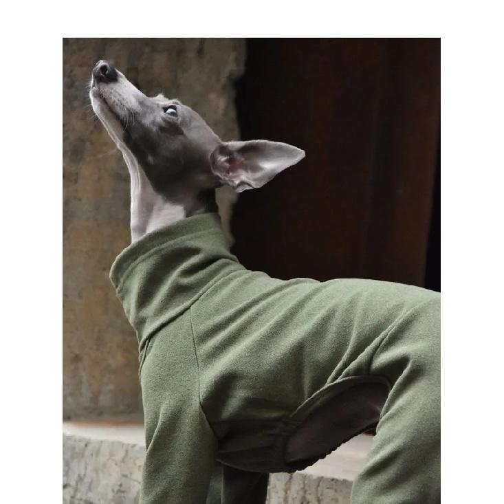 Fahison Whippet Italian Greyhound Clothing Luxury Cotton Dog Jammies Winter Warm Turtleneck Stretch Pet Clothes