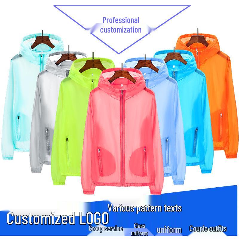 Plus Size UV Protection Summer Windbreaker for Couples - Outdoor Fishing Jacket with Custom Logo