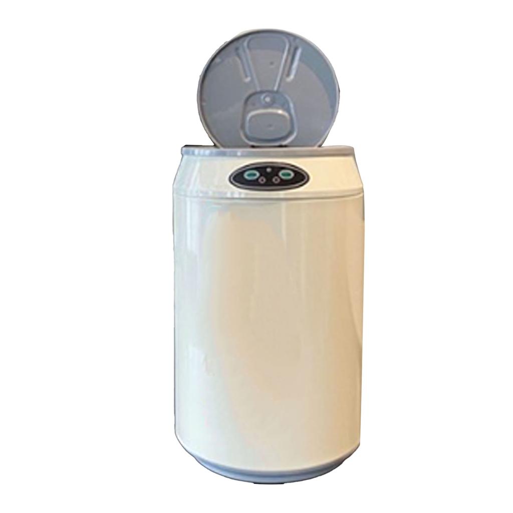 Smart Trash Can Stainless Steel Automatic Motion Sensor Large Capacity Waste Bin for Home Beige