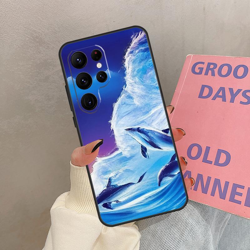 Dolphin Case For Samsung Galaxy S25 Ultra S20 S21 S22 S24 S23 Ultra S9 S10 Plus S25 FE Cover Coque