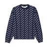 Allover Logo Printed Crewneck Knit Jumper 736247T32338502