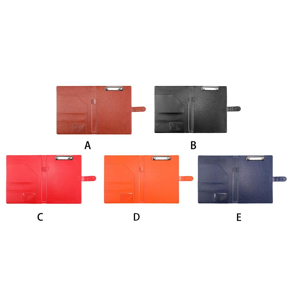 Elegant PU Leather Document Folder With Secure Magnetic Buckle Closure And Place Sign Ones Name Pen Storage Folder A4 Folder