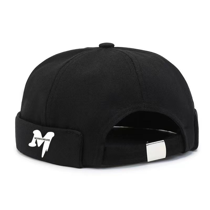 Guapi Hat Trendy Literary Men S Street Hip-Hop Hat Women S Beanie Hat Retro Versatile Alphabet Landlord Hat adjustable