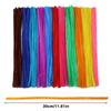 100pcs Colorful chenille stem twisted rod wool root fluffy stick iron handmade DIY twisted stick material