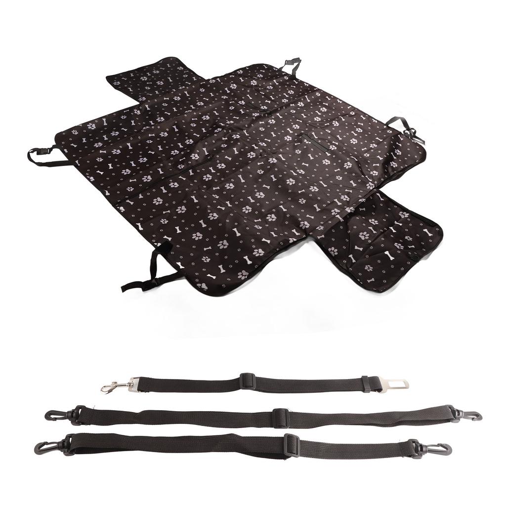 Pet Backseat Cover Waterproof Scratch Resistant Soft Dog Car Hammock for Trucks Vehicles