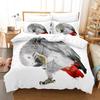 Soft 3D Printed Bird Pattern Bedding Set, Animal Down Duvet Cover, Pillowcase 2/3 Pieces, Queen's Bed Quilt Cover AU/DE/EU/ES Full Size Bed Cover