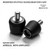 Kompatibel mit Aprilia RSV4 2009-2025: Modifizierte EP-Modell Aluminiumlegierung Lenkerendkappen.