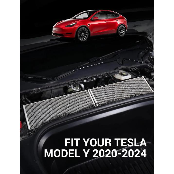 Per Tesla Model Y 2024 -2020 Filtro Abitacolo HEPA Sostituzione Filtro Presa d'Aria con Carbone Attivo per Accessori Model Y