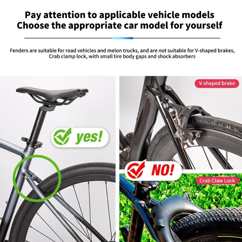 Adjustable Front Rear Mud Guards Universals Bicycles Mudguard Windproof Mountain Bike Mudguard Easy to Install