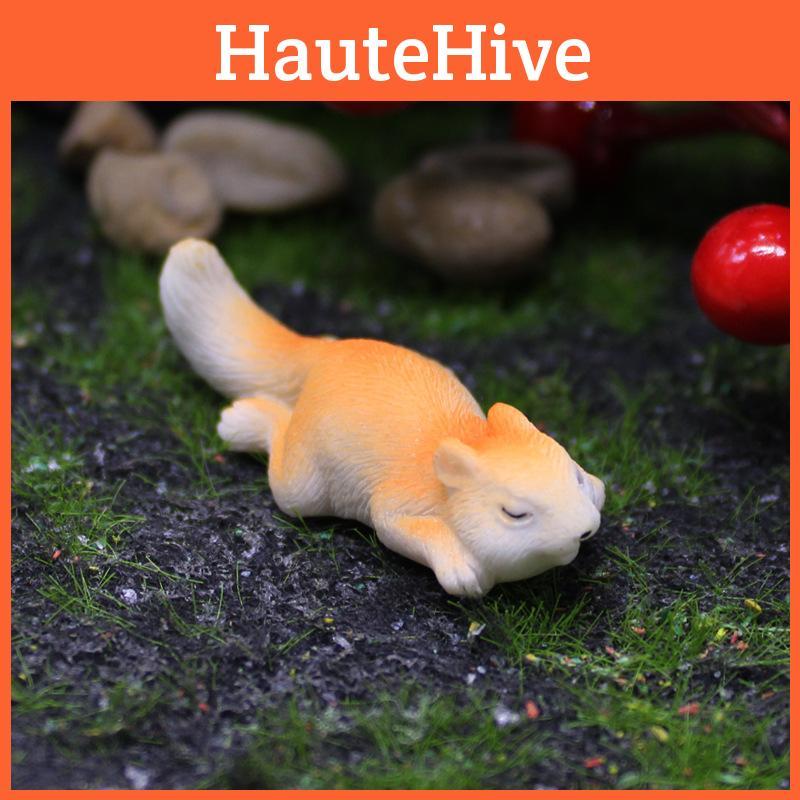 Resin Landscape Micro Squirrel Animal Decor For Terrarium Aquarium And Gift