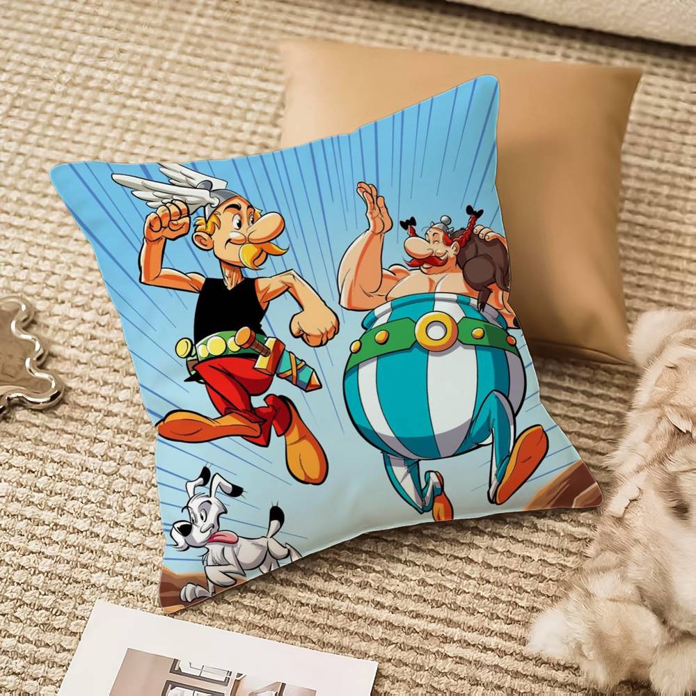 Cartoon A-Asterix And O-Obelix Pillow Case Anti-dustmite Invisible zipper Sofa Bed