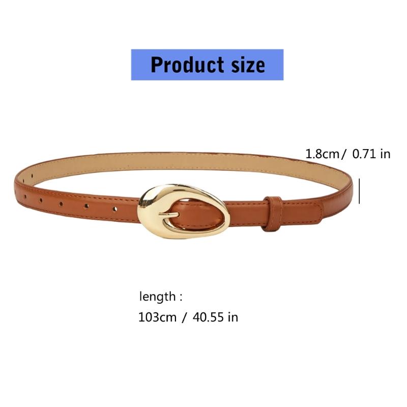 Stylish Adjustable PU Leather Belts Retros Trendy Accessory Fashion Luxurious Belt for Women Daily Outfits