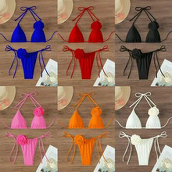 European & American Sexy Bikini Three-Piece Set with Split Long Dress Swimsuit - Women's 2025 Collection.