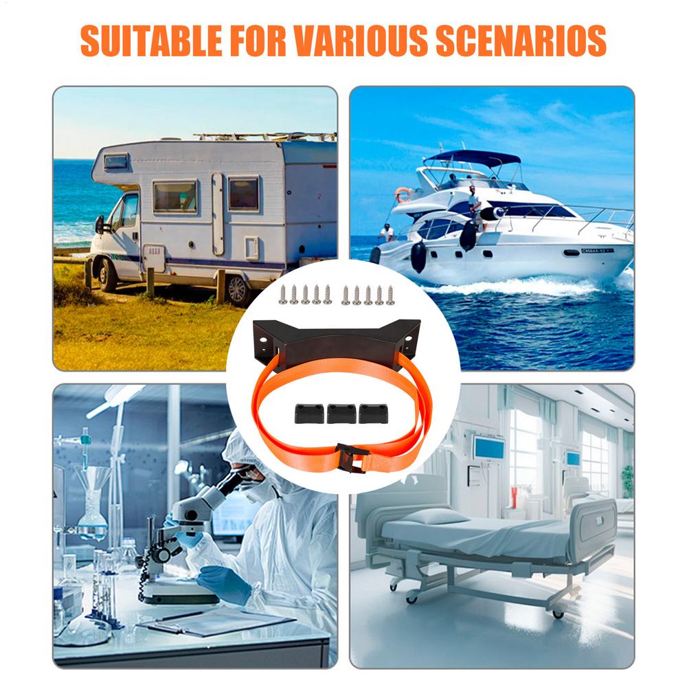 Car Gas Cylinder Bracket Wall Mounted Propane Tank Nitrogen Holder Polypropylene Tape Brake Bleeder Bottle Safety Brackets