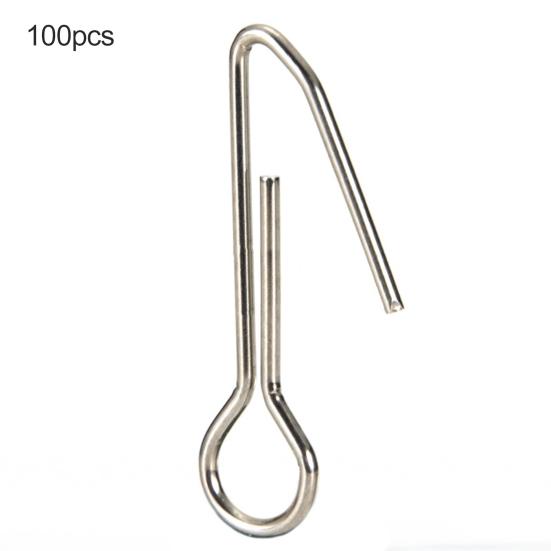 100Pcs Stainless Steel Fishing Connecting Pins Swivel Soft Lure Hook Accessories