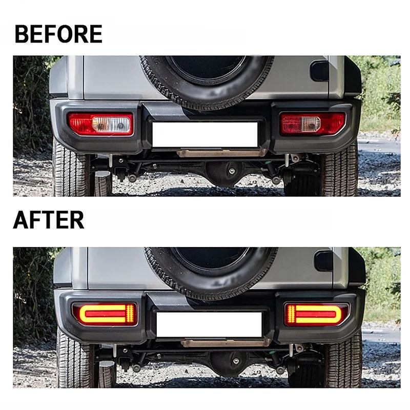 Car LED Tail Light Assembly Fit For Suzuki Jimny 2019-2024 Modified Car Accessories Taillights Rear Brake Lamp Turn Signal Light