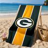 Asciugamano da Spiaggia Logo Green Bay Packers, Asciugatura Rapida, Facile da Curare, Adatto Sia per il Fitness che per le Vacanze al Mare, Essenziale Sportivo