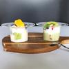Straw Hat Shape Ice Cream Classes Container for Cake Yogurt Fruit Tasting Party