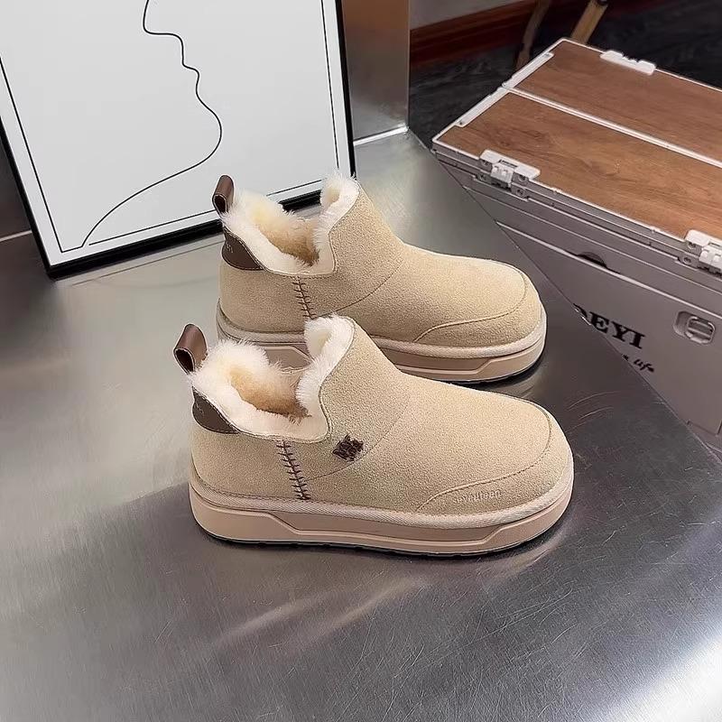 2023 autumn and winter velvet thickened snow boots thick-soled Chelsea boots women's thin short boots women's shoes chimneys are a must in winter