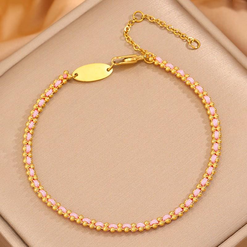 Korean Fashion Titanium Steel Diamond Inlaid Women's Luxury Bracelet