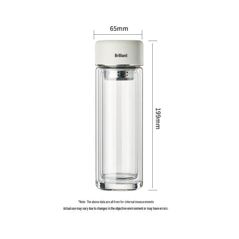 FU+ Business Double-Layer Glass Tea Infuser Cup