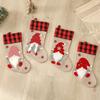Christmas Decorations Linen Cartoon Children Gift Stocking Window Decoration
