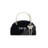 Bag [Customized Cosmetic Bag] Chi Xing Manual Rose Ball Fabric Art Style Casual and Versatile Intellectual Elegant Luxurious Flower Decorated