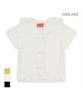 VANAKE Big Collar Double Button Short Sleeve Blouse_Vb35Blud01Z