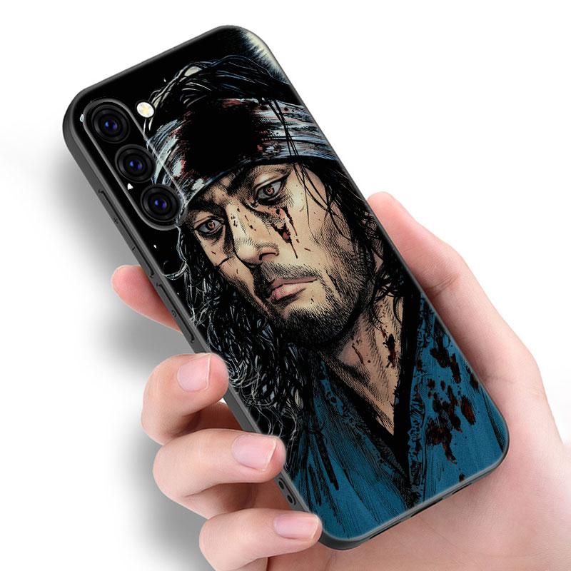 Anime Vagabond Black Silicone Phone Case For Samsung Galaxy S23 S21 S20 FE S24 S22 Ultra S10E S10 S9 S8 Plus
