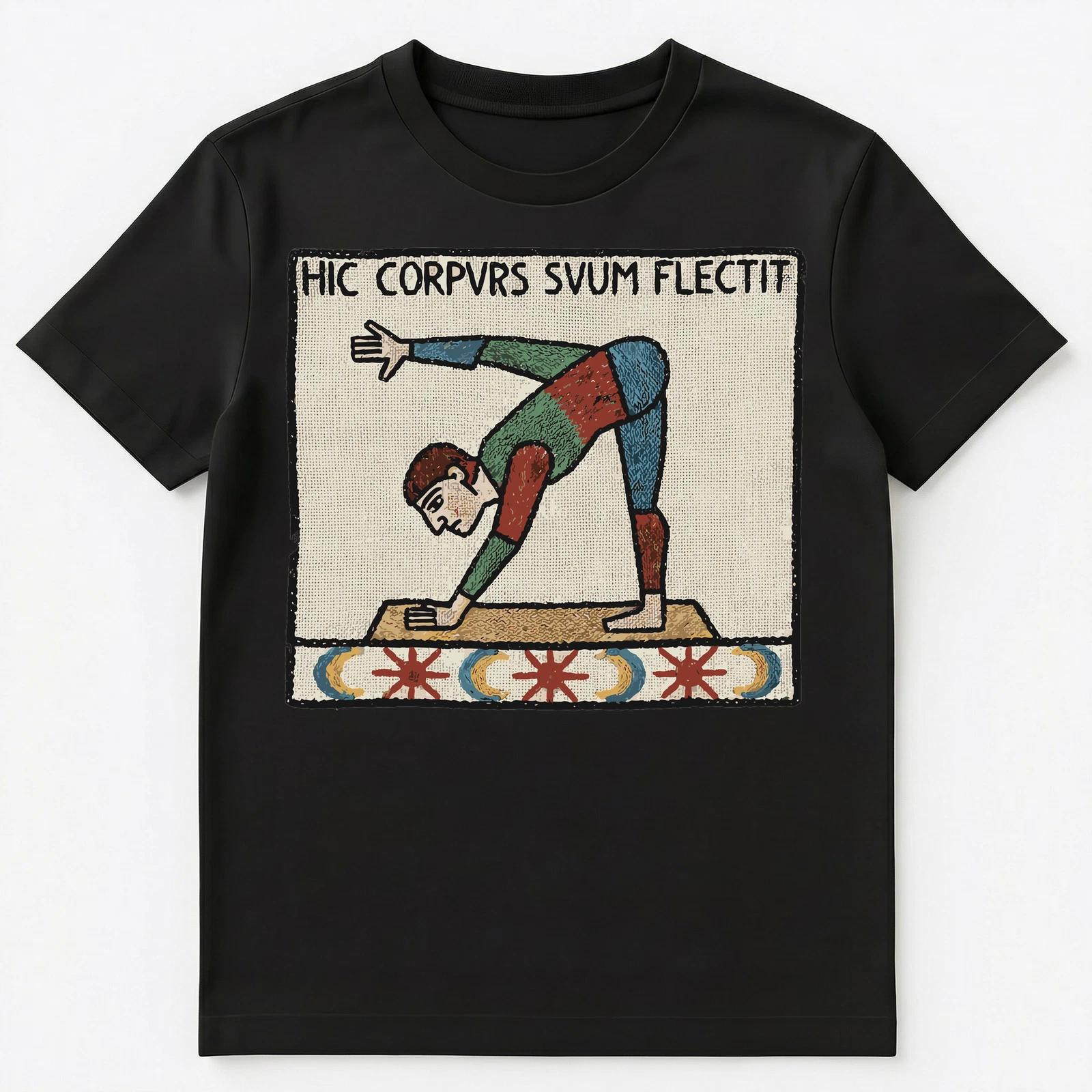 Yoga Enthusiast Latin Body Bend Funny Medieval Tapestry Unisex T-Shirt S