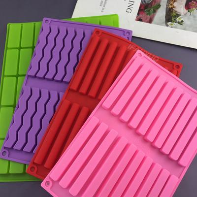 20/40 Löcher Welle Rechteck/Zylinder Fondant Schokolade Silikonform Eiswürfelform Seife Harz Kuchen Süßigkeiten Backdekoration
