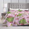 Kermit the Frog Knitted Blankets Cartoon Xmas Flannel Throw Blankets Home Couch Personalised Soft Warm Bedspreads,