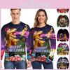 Gemütlicher und festlicher hässlicher Weihnachtspullover mit Dinosaurier-Design für Damen und Herren