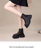 Women's 2025 Autumn/Winter British Style Thick-Soled Platform Chelsea Boots – Height-Increasing & Slimming Retro Short Boots