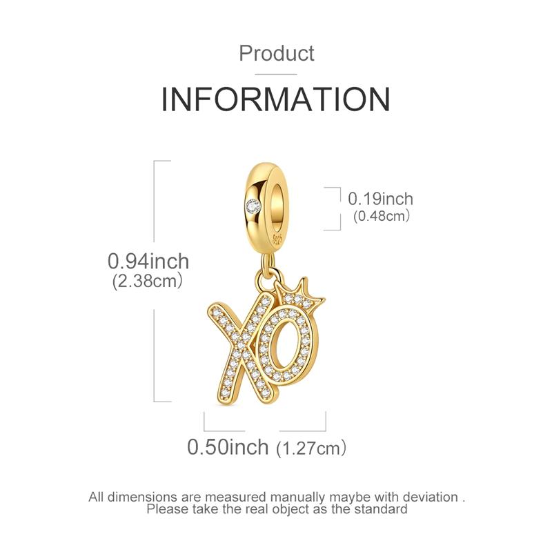 Golden Hugs And Kisses Charms Copper Dangle Pendant Fit Bangle Bracelet Necklace Diy Jewelry