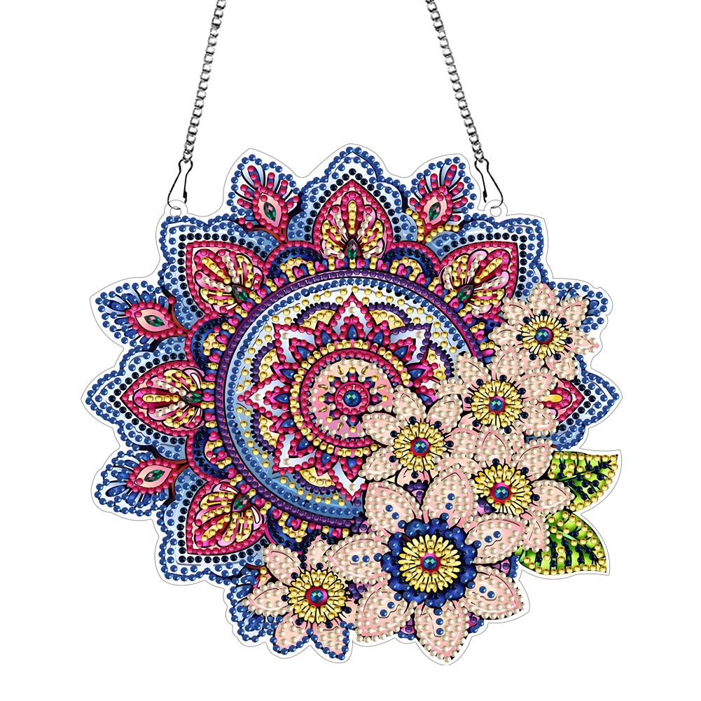 2D FIat DIY Mandala Special Shape Art Rhinestone Makeup Mirror 5D Diamond Makeup Mirror Crystal Diamond Painting Kit Mirror