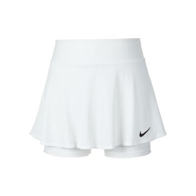 Jupe Short de Tennis Respirante à Séchage Rapide Logo Couleur Unie Femme bas Blanc FD5700-100