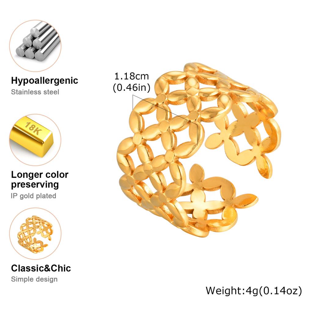 Minimalist X-shaped Open Ring for Women,Gold Color Stainless Steel Geometric Rings,Fashion Jewelry Mother's Day Gift