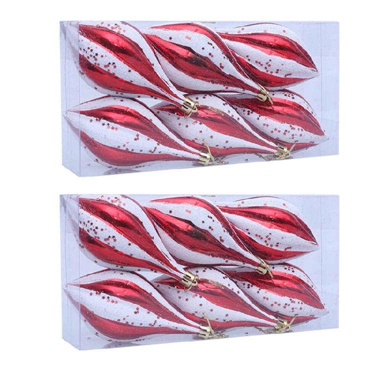 

2 Box Artistic Spirals Ornament Balls For Seasonal Tree Decoration Home Accent Party Wedding Decorative Arrangements