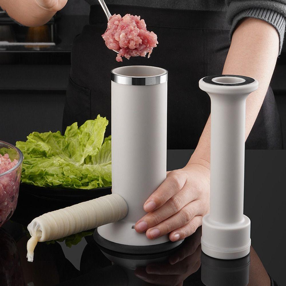 Stainless Steel Sausage Maker Press Type Meat Ball Mold Practical Sausage Filler  Home