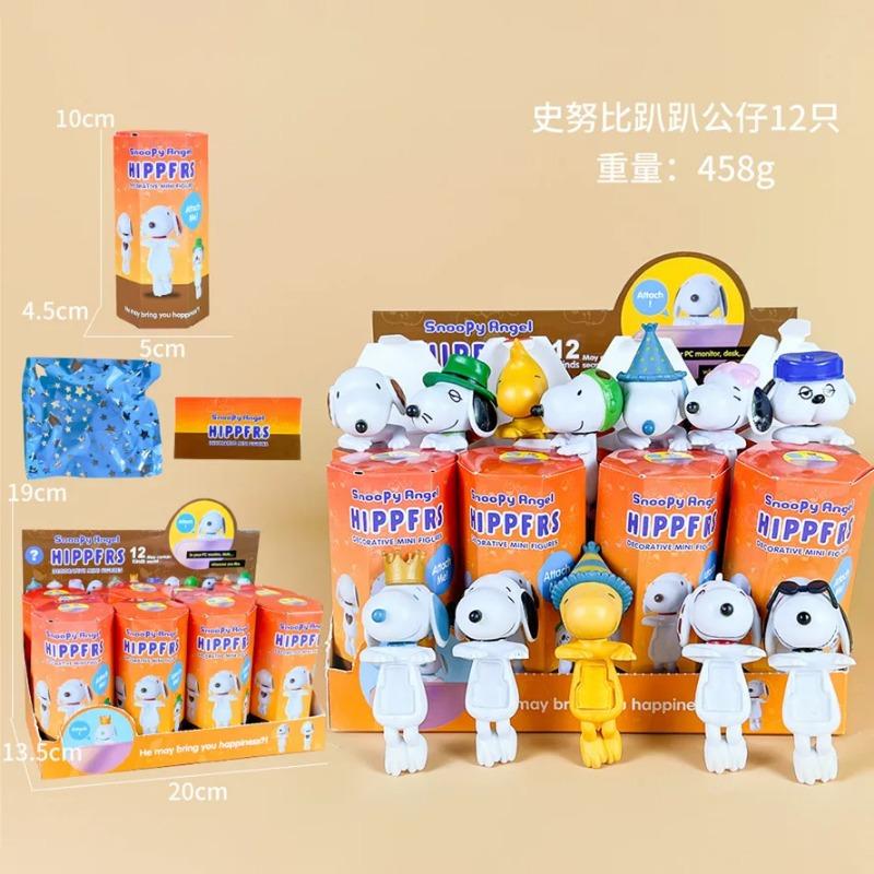 New Hipper Angel Snoopy Blind Box Computer Mobile Phone Decoration Ornaments Kawaii Mini Figure Anime Model