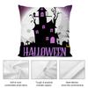 Cute Halloween Kitten Spooky Pillow Case Short Plush Double-Sided Print Square Throw Pillow Covers Sofa Home Cushion Decor