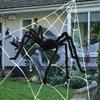 5M/7M Halloween Triangle Spider Web Extra Large Giant Spider Web Scary Lawn Spider Web  Indoor