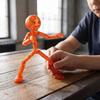 3/6Pcs Posable Stickman Action Figure with Handheld Items Movable Joints Stickman Fidget Toy Desktop Decoration Gift for Collectors