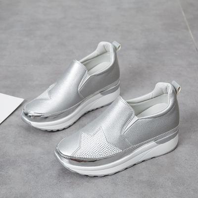 Lazy Shoes Fashionable Rhinestone Thick Sole Casual Inner Height Increasing Single Shoe