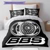 BBS Muster Bettwäsche, Steppbett Set Bettbezug Kissenbezug Zuhause Geburtstagsgeschenk (1 Bettbezug + 2 Kissenbezüge, ohne Füllung)